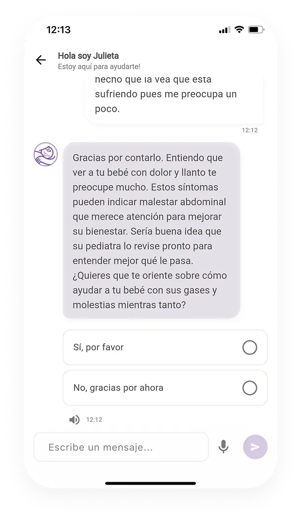 Chat de bbconmigo escuchando una pregunta